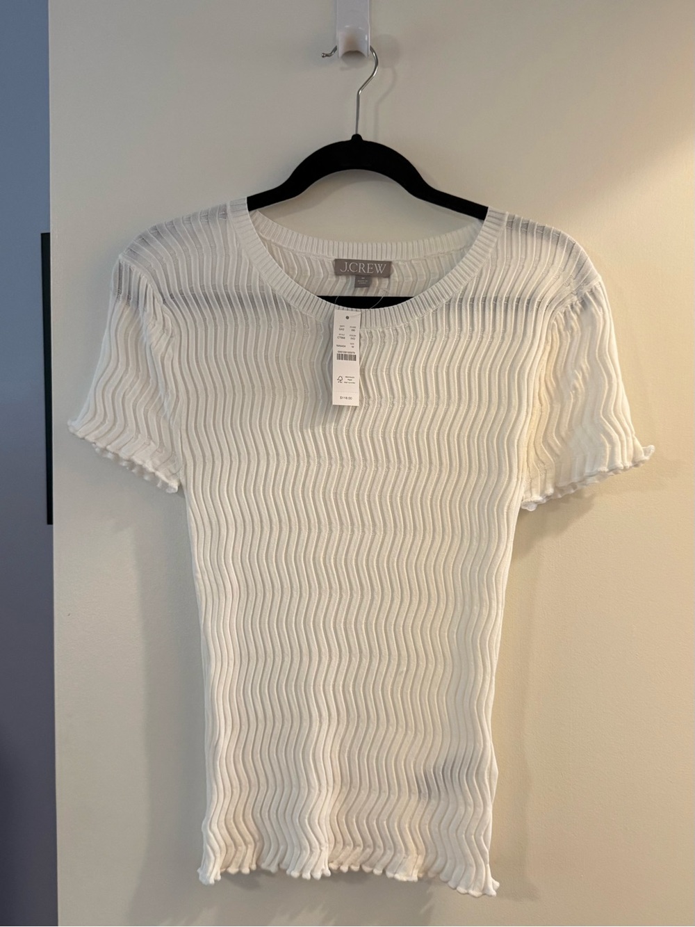 J. Crew Wave-rib sweater-tee in super-stretch